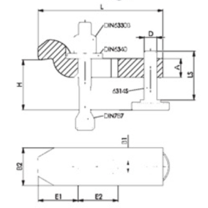 Łapa dociskowa odsadzona, z regulowaną śrubą podporową AMF M12 x 12 x 100 mm - 2